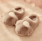 Plush Cat Paw Slippers | Soft Fluffy Indoor House Shoes, Cozy Winter Warmth | SoftSlipsy