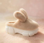 Plush Bunny Platform Slippers, Fluffy Cozy House Shoes, Kawaii Warm Indoor Footwear | SoftSlipsy