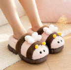 Plush Bumblebee Slippers | Soft Cozy Indoor Shoes, Animal Design | SoftSlipsy