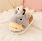 Shark Bee Hybrid Plush Slippers | Soft Cozy Fuzzy Indoor Shoes | SoftSlipsy