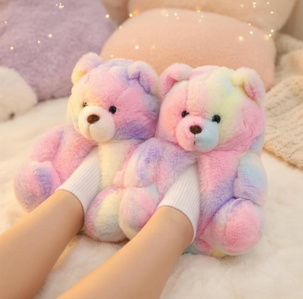 Plush Panda Bear Slippers | Ultra-Soft Cozy Indoor Shoes | SoftSlipsy