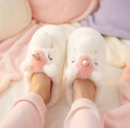 Plush Unicorn Slippers | Soft Cozy Fantasy Animal House Shoes | SoftSlipsy