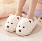 Plush Teddy Bear Slippers | Cozy Fuzzy Indoor Shoes for Women | SoftSlipsy