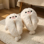 Women's Seal Plush Slippers | Ultra-Soft Fluffy Animal House Shoes | Cozy Winter Indoor Footwear | SoftSlipsy