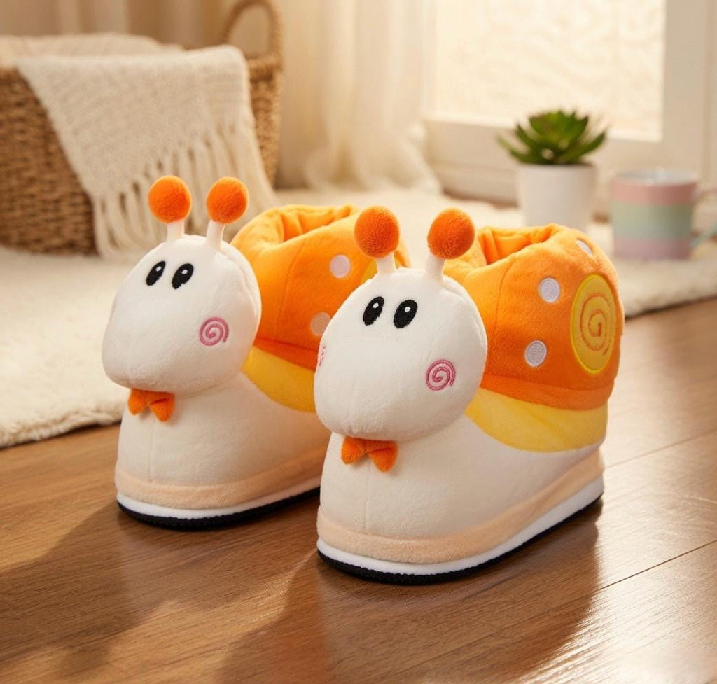 Snail Platform Slippers Women | Fluffy Kawaii Animal House Shoes (Height Boost) | SoftSlipsy