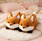 Fluffy Fox Plush Slippers | Cozy Kawaii Animal House Shoes | SoftSlipsy