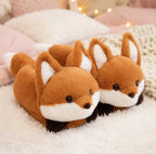 Fluffy Fox Plush Slippers | Cozy Kawaii Animal House Shoes | SoftSlipsy