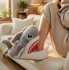 Plush Shark Slippers for Women | Cozy Animal House Shoes | Fun Indoor Footwear | SoftSlipsy