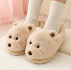 Plush Teddy Bear Slippers | Cozy Fuzzy Indoor Shoes for Women | SoftSlipsy