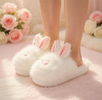 Fluffy Bunny Slippers | Plush Rabbit House Shoes, Cozy Winter Warmth | SoftSlipsy