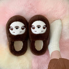 Plush Sloth Slippers | Cozy Fuzzy Indoor Animal Shoes for Women | SoftSlipsy
