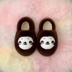 Plush Sloth Slippers | Cozy Fuzzy Indoor Animal Shoes for Women | SoftSlipsy
