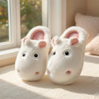 Plush Hippo Slippers | Cozy Animal House Shoes, Warm Winter Loungewear | SoftSlipsy