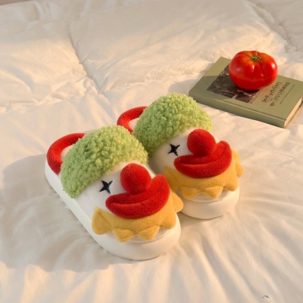Funny Clown Plush Slippers | Cozy Cartoon Novelty Indoor Shoes | SoftSlipsy