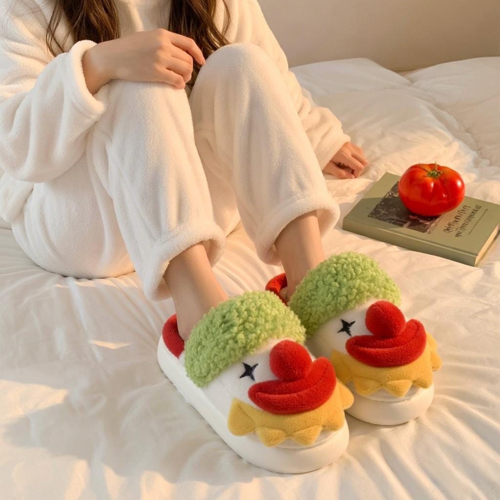 Funny Clown Plush Slippers | Cozy Cartoon Novelty Indoor Shoes | SoftSlipsy