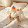 White Duck Plush Slippers | Fluffy Cozy Animal House Shoes | SoftSlipsy