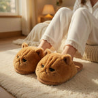 Grumpy Cat Plush Slippers | Fluffy Cozy Indoor House Shoes | SoftSlipsy
