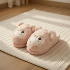 Fluffy Teddy Bear Plush Slippers | Cozy Kawaii Indoor House Shoes | SoftSlipsy