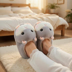 Plush Hamster Slippers | Cozy Fluffy Animal House Shoes, Winter Warmth | SoftSlipsy
