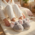 Plush Elephant Slippers | Cozy Fluffy Animal House Shoes (Winter Warmth) | SoftSlipsy