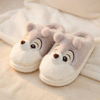 Plush Squirrel Slippers | Cozy Fluffy Animal House Shoes (Winter Warmth) | SoftSlipsy