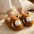 Raccoon Plush Slippers | Fluffy Animal House Shoes | Cozy Winter Indoor Comfort | SoftSlipsy