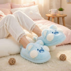 Plush Pig Animal Slippers | Cozy Fluffy Indoor House Shoes | SoftSlipsy