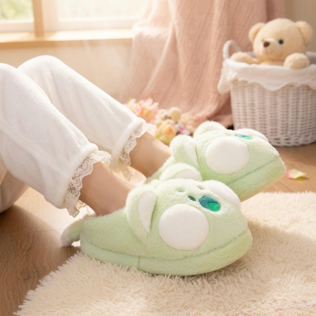 Plush Pig Animal Slippers | Cozy Fluffy Indoor House Shoes | SoftSlipsy
