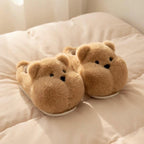 Plush Bear House Slippers | Cozy Cartoon Animal Indoor Shoes | SoftSlipsy