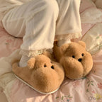Plush Bear Slippers | Kawaii Cartoon Animal Indoor Shoes | SoftSlipsy