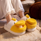 Plush Duck Slippers | Cozy Cartoon Animal House Shoes, Winter Warmth | SoftSlipsy