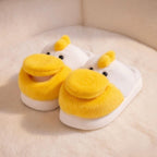 Plush Duck Slippers | Cozy Cartoon Animal House Shoes, Winter Warmth | SoftSlipsy