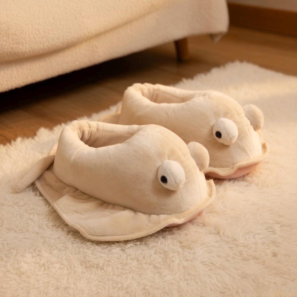 Plush Fish Slippers | Cozy Animal House Shoes, Winter Indoor Comfort | SoftSlipsy