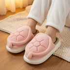 Plush Turtle Slippers | Cozy Cartoon Animal House Shoes, Winter Warmth | SoftSlipsy