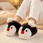 Plush Penguin Slippers | Cartoon Animal House Shoes, Winter Warmth | SoftSlipsy