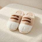 Plush Cat Paw Slippers: Cozy Winter House Shoes for Women | SoftSlipsy