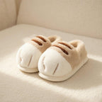 Plush Cat Paw Slippers: Cozy Winter House Shoes for Women | SoftSlipsy
