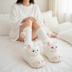 Cat Paw Plush Slippers | Kawaii Animal Indoor Cozy Winter Home Shoes | SoftSlipsy