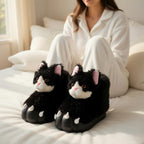 Cat Paw Plush Slippers | Kawaii Animal Indoor Cozy Winter Home Shoes | SoftSlipsy