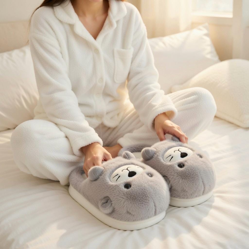Seal Plush Slippers | Cozy Cartoon Animal Indoor Home Shoes | SoftSlipsy