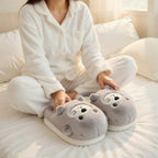 Seal Plush Slippers | Cozy Cartoon Animal Indoor Home Shoes | SoftSlipsy