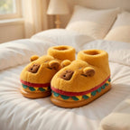 Capybara Burger Plush Slippers – Ultra Cozy Animal House Shoes | SoftSlipsy