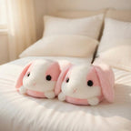 Plush Bunny Slippers | Soft Cozy Indoor Winter Shoes | SoftSlipsy