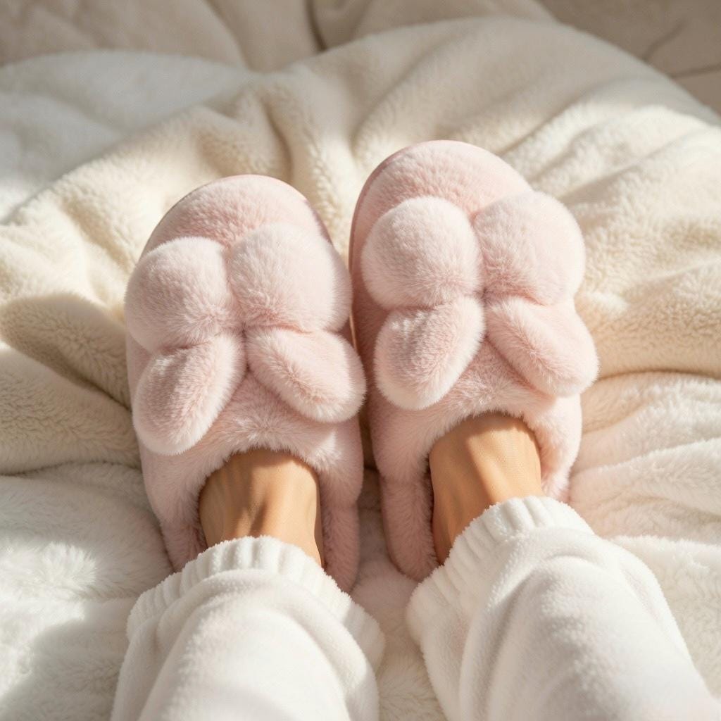 Pink Bunny Slippers: Plush Faux Fur, Warm and Cozy | SoftPixllea