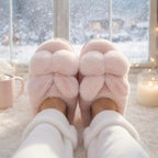 Pink Bunny Slippers: Plush Faux Fur, Warm and Cozy | SoftPixllea