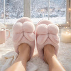 Pink Bunny Slippers: Plush Faux Fur, Warm and Cozy | SoftPixllea