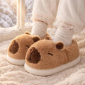 Kawaii Plush Capybara Slippers | Cozy Soft Winter Indoor Shoes | SoftSlipsy