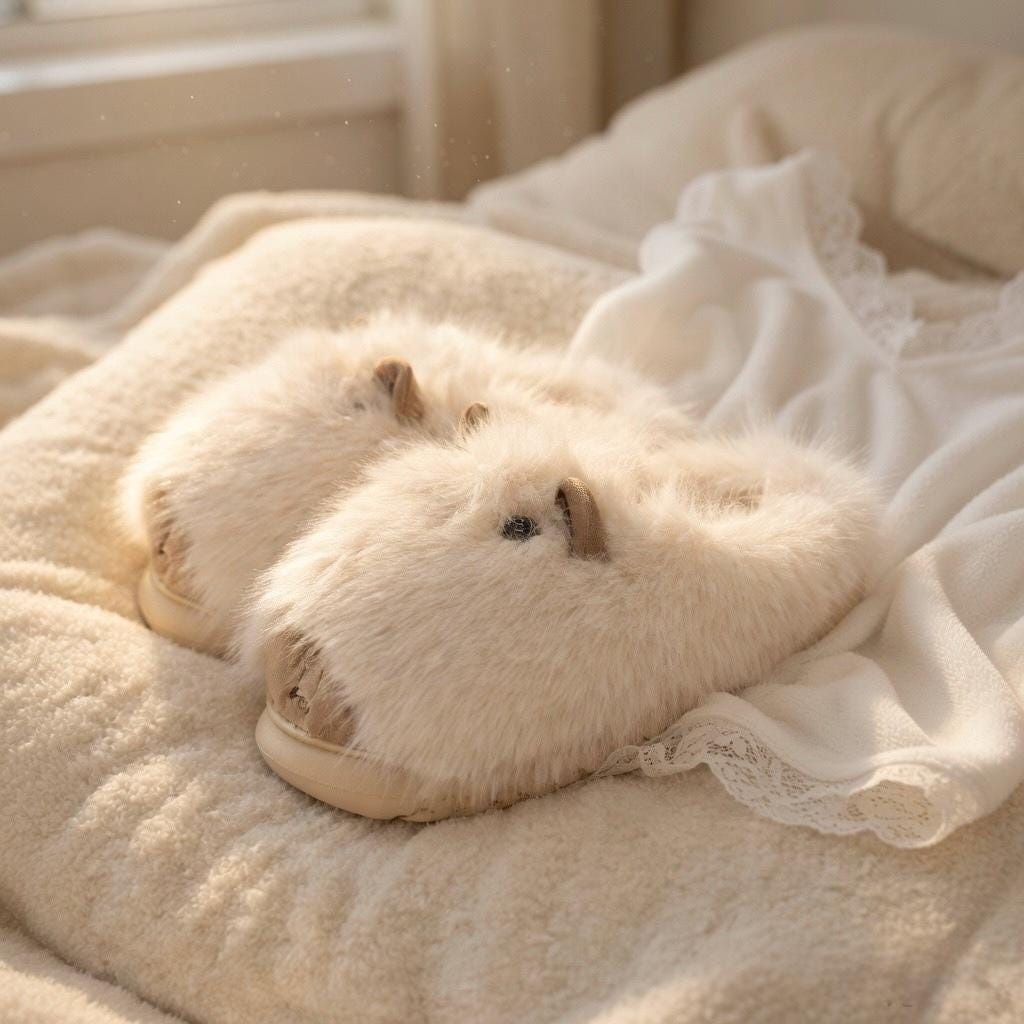 Viral Capybara Plush Slippers | Soft Cozy Winter Indoor Shoes | SoftSlipsy