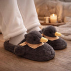 Cozy Plush Duck Slippers: Soft Warm Winter House Shoes | SoftSlipsy