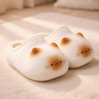 Plush Cat Slippers | Cozy Warm Winter House Shoes for Women | SoftSlipsy